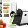 Hachoir multifonctionnel Râpe, Râpe Carottes Electrique 250W avec 5 cônes en acier inoxydable