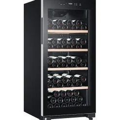 HAIER HWS116GAE - Cave a vin de vieillissement - Pose libre - 116 bouteilles H126.5 x L59,5 cm - Noir