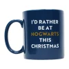 Harry Potter - Mug Noël motif/style ch'teau de Poudlard Blue/White (Taille unique)