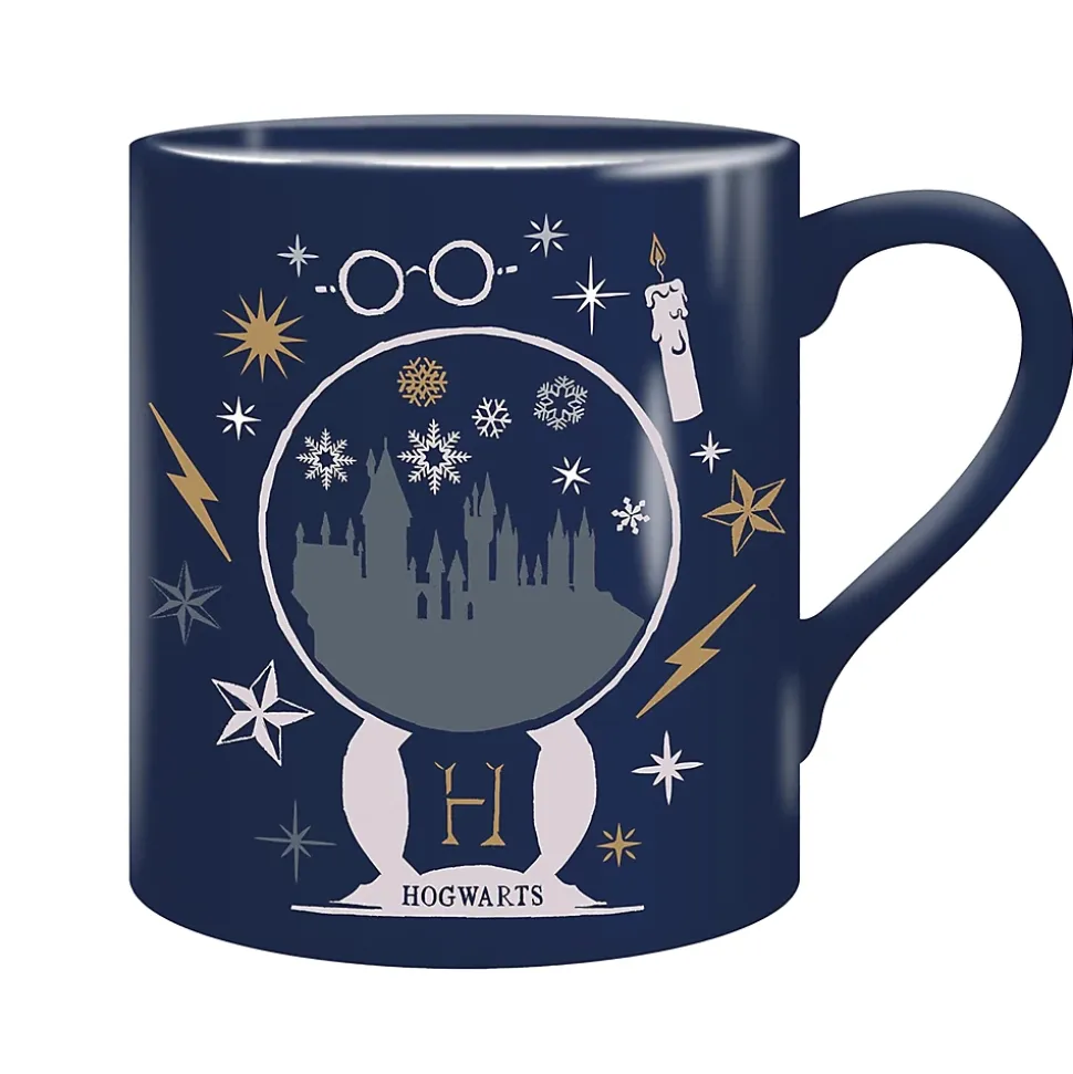 Harry Potter - Mug Noël motif/style ch'teau de Poudlard Blue/White (Taille unique)