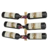 Helix Double support à bouteilles de vin doré mural standard 6 bouteilles