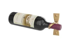 Helix Simple doré support à bouteille de vin mural pour 1 bouteille gauche