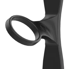 Helix Simple noir support à bouteille de vin mural pour 1 bouteille gauche