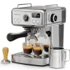 HiBREW H10A Semi Automatic Espresso Coffee Machine, 20Bar Pressure, Milk Frother, Temperature Adjustable, 350ml Pitcher