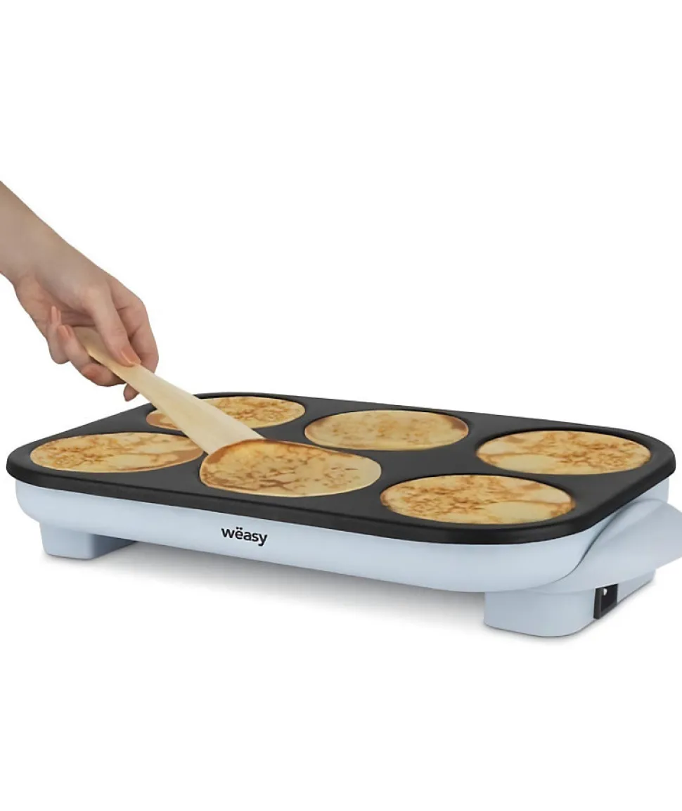 HKOENIG - Crepiere electrique - 1500 W - 11 5 cm - Antiadhesive - 6 mini crepes