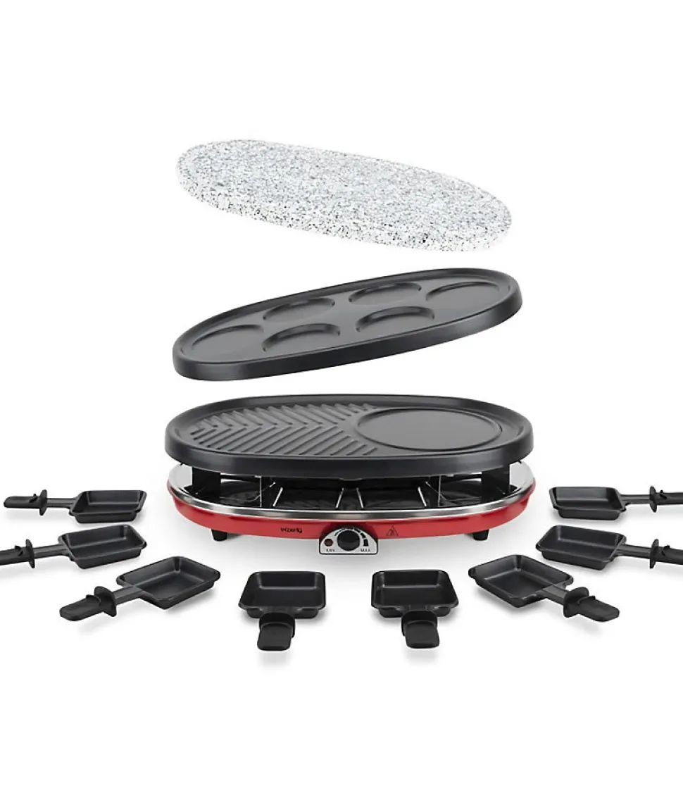 H.KoeNIG RP418 Appareil a raclette 8 personnes - Rouge
