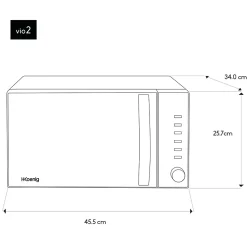 H.Koenig VIO2 - Micro-ondes compact 20L