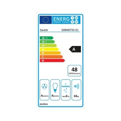 HOTTE BOX DECO MUR SLIM 90 INOX SAUTER - SHB4973X