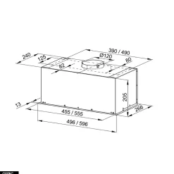 Hotte Casquette Aspirante Silencieuse - 60 cm - 320 m3/h - DELICO - Blanc