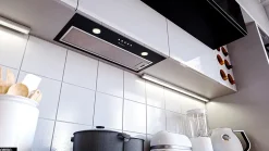 Hotte Casquette Aspirante Silencieuse - 60 cm - 320 m3/h - DELICO - Noir