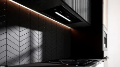 Hotte Casquette Aspirante Silencieuse - 60 cm - 720 m3/h - PINELIO - Noir