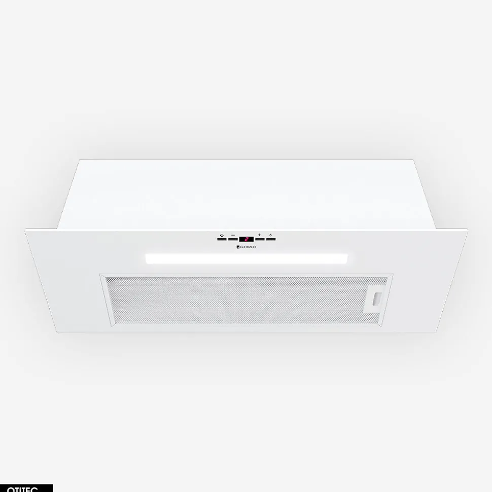 Hotte Casquette Aspirante Silencieuse - 80 cm - 565 m3/h - AGENDERO - Blanc