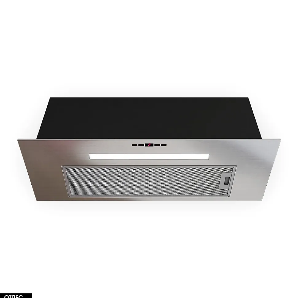 Hotte Casquette Aspirante Silencieuse - 80 cm - 565 m3/h - AGENDERO - Inox