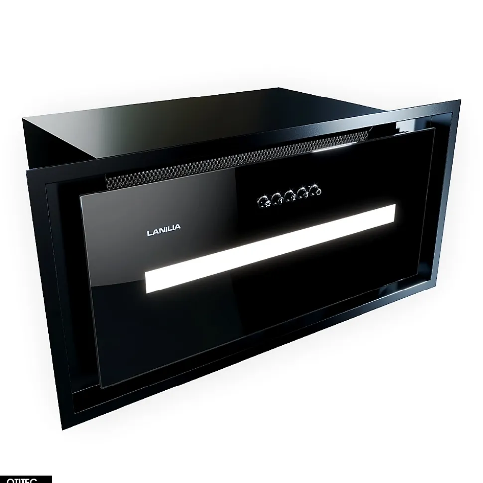 Hotte Casquette Aspirante Silencieuse - 60 cm - 580 m3/h - SELETIO - Noir