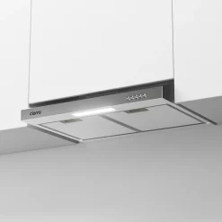 Hotte casquette 60cm 220m3/h 3 vitesses hotte encastrable évacuation ou recyclage inox Ciarra CD6903DS