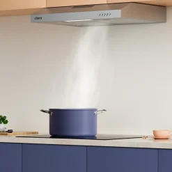 Hotte casquette 60cm 220m3/h 3 vitesses hotte encastrable évacuation ou recyclage inox Ciarra CD6903DS