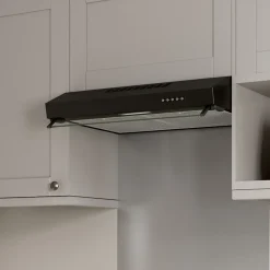 Hotte casquette noire avec visière NNVHB60EU, 60 cm