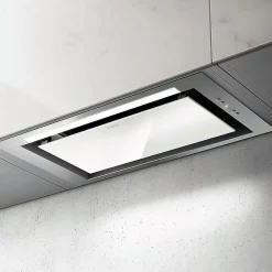 Hotte cuisine Elica encastrable HIDDEN 2.0 verre blanc 80 cm