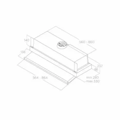 Hotte cuisine Elica encastrable CIAK 2.0 - 90 cm