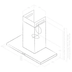 Hotte cuisine Elica murale THIN inox 90 cm