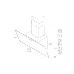 Hotte cuisine Elica murale SHIRE noir 60 cm