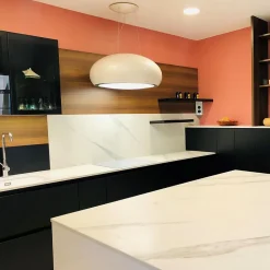 Hotte cuisine Elica suspendue SEASHELL blanc brillant 80 cm