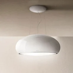 Hotte cuisine Elica suspendue SEASHELL blanc brillant 80 cm