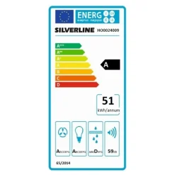 Hotte cuisine murale Silverline EVORA noire connectée 90 cm