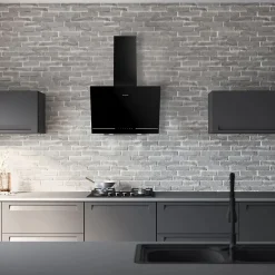 Hotte cuisine murale Silverline EVORA noire connectée 90 cm