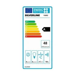 Hotte cuisine murale Silverline FARO noire 90 cm