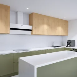 Hotte cuisine verticale Silverline ART verre blanc 90 cm