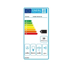 Hotte décorative 60cm 67db 535m3/h noir Electrolux LFV336K