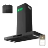 Hotte décorative 90cm murale 650m3h wifi classe a+++ 4 vitesses évacuation ou recyclage tactile noir CD9102B-P Ciarra
