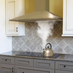 Hotte décorative 90cm murale 370m3h classe a++ 3 vitesses évacuation ou recyclage inox 201SS90 Ciarra