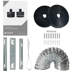 Hotte décorative 60cm murale 650m3h wifi connectée 4 vitesses évacuation ou recyclage tactile classe a+++ CD6736FB Ciarra