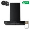 Hotte décorative 60cm murale 650m3h wifi classe a+++ 4 vitesses évacuation ou recyclage tactile noir CD6102B Ciarra