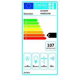 Hotte décorative ELECTROLUX LFV329Y