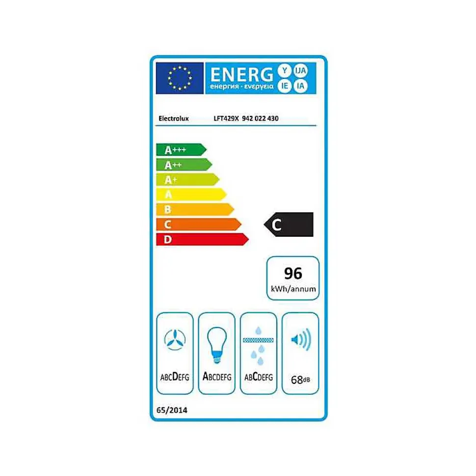 Hotte décorative ELECTROLUX LFT429X1