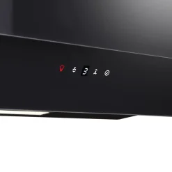 Hotte décorative GoodHome GHAG60LBNMl. 59,8 cm finition verre noir 527,6m³/h 69dB