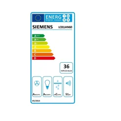Hotte décorative inclinée 80cm 886 m3/h noir Siemens LC81JAN60