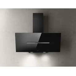 Hotte décorative inclinée 90cm 650 m3/h noir Elica PRF0166933