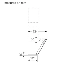 Hotte décorative inclinée 60cm 60db 399m3/h Bosch DWK67EM60 série 2