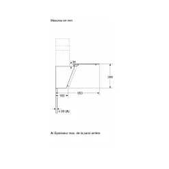 Hotte décorative inclinée 60cm 550m3/h noir Siemens LC65KDK60