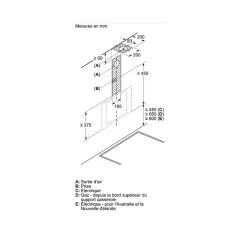 Hotte décorative inclinée 60cm 550m3/h noir Siemens LC65KDK60