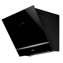 Hotte décorative inclinée Universel L. 60 cm KV26N Smeg noir