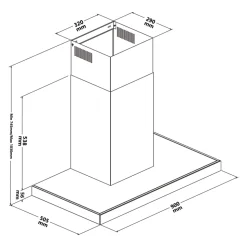 Hotte décorative inox GoodHome GHBH90ASBL 90 cm