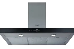 Hotte décorative murale 90cm 69db 713m3/h inox/noir Whirlpool AKR759/1IX