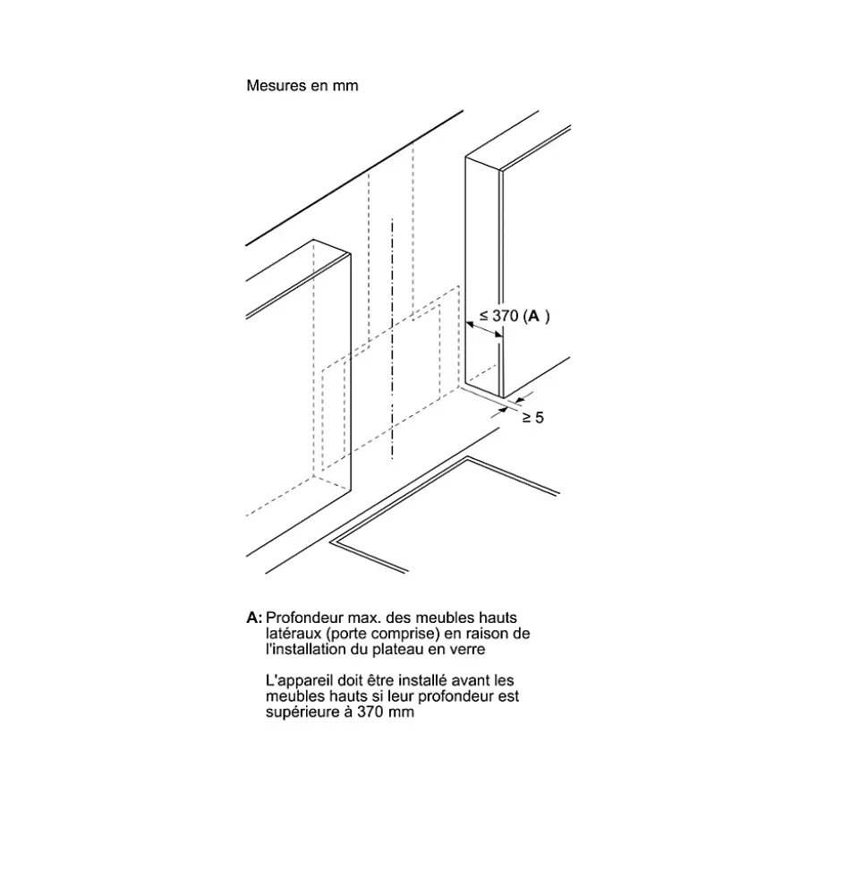 Hotte décorative murale 90cm 51db 441m3/h noir Bosch DWK91LT60