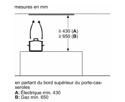 Hotte décorative murale Siemens LJ67BAM60 Design intégré 60 cm Noir avec finition en verre