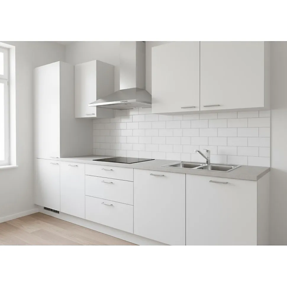 Hotte de Cuisine Décorative Inox 60cm - Pyramide 338 m3/h - Evacuation ou Recyclage